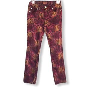 7 For‎ All Mankind Patterned Velvet Pants